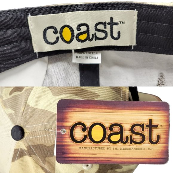 Hunters Club Back Brown Camo Stich Strapback Cap Trucker Hunter Hat Coast NEW - Picture 11 of 11